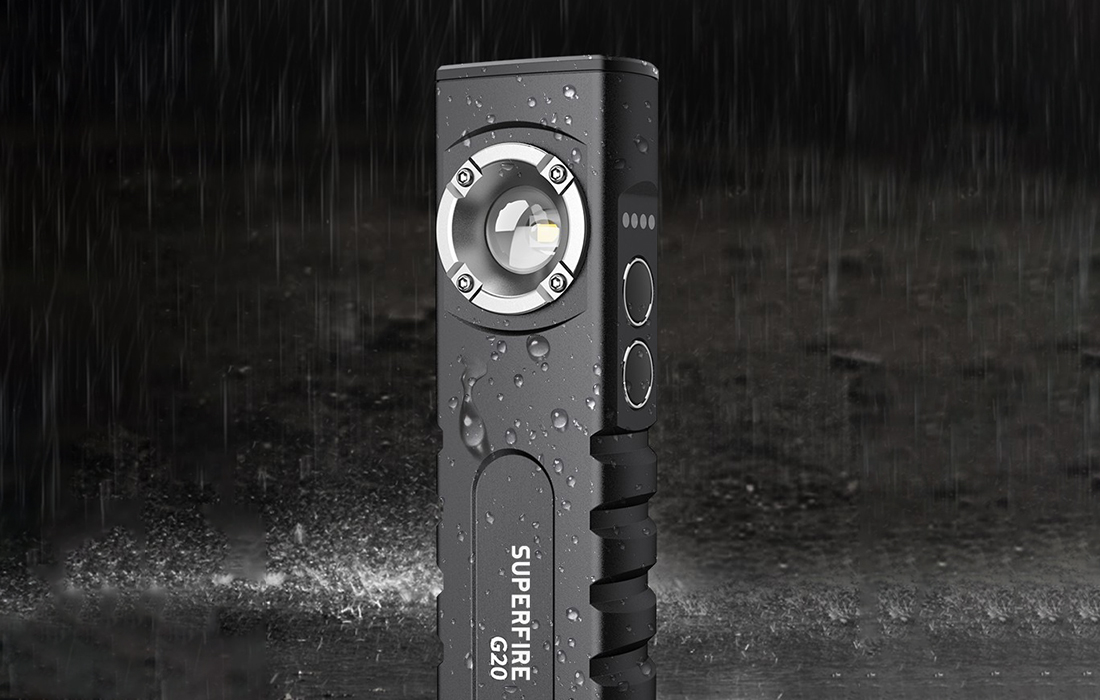 Poręczna latarka EDC Superfire G20 do nowoczesnego domowego survivalu